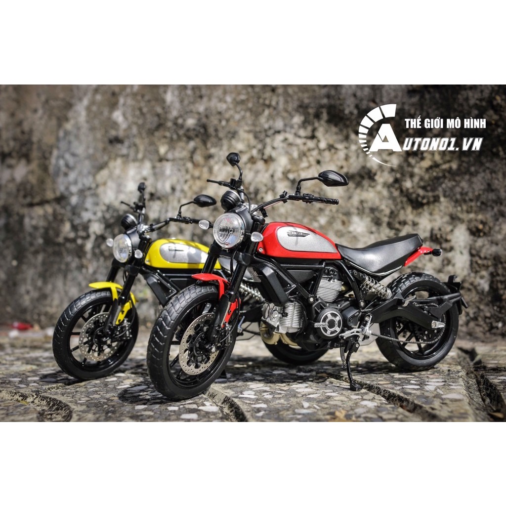 Mô hình xe cao cấp Ducati Scrambler Classic 803cc 2015 Red 1:12 Tsm Model 7260