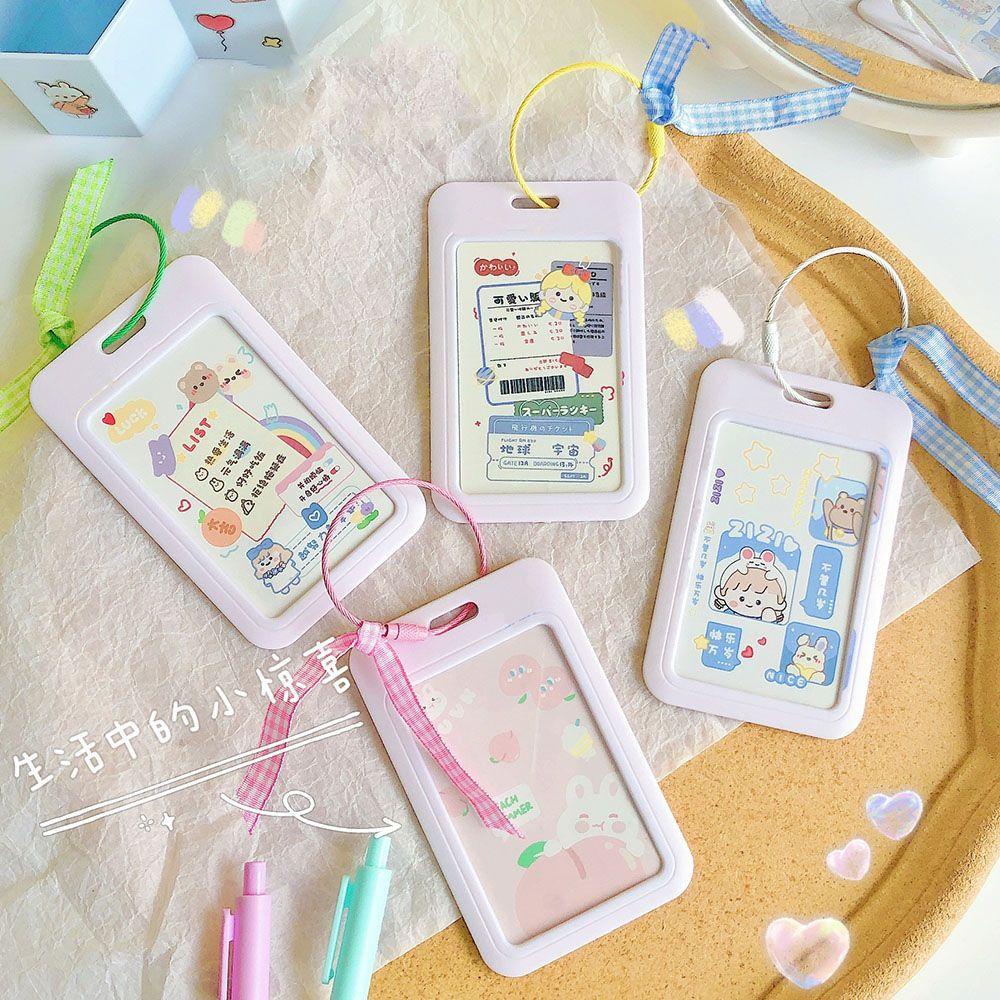 Túi Đựng Thẻ ID Kèm Móc Khóa Hình Thỏ Dễ Thương
