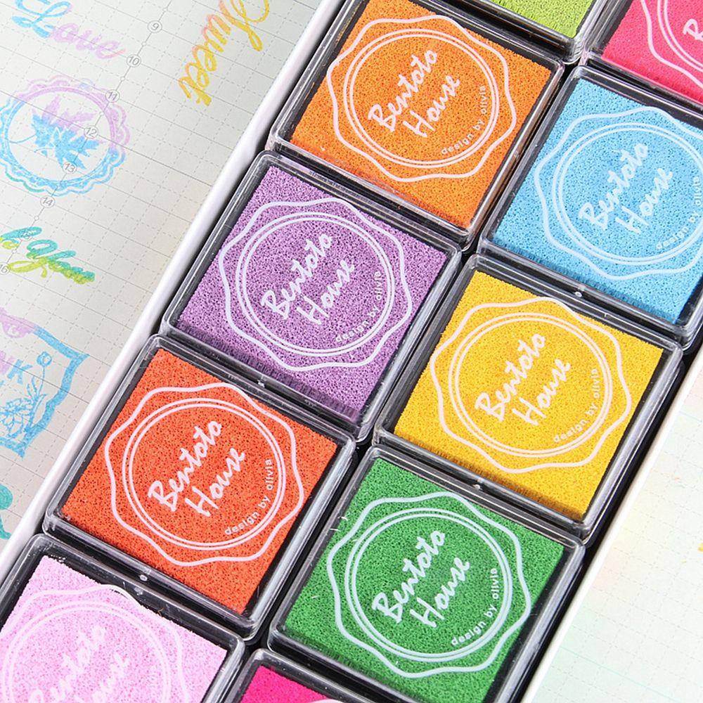 Đệm Mực 20 Màu Hoạt Hình Dùng In Dấu Vân Tay Tiện Dụng