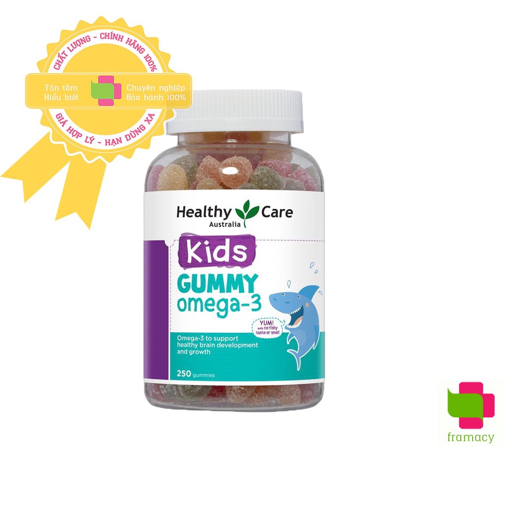Healthy Care Kids Gummy Omega 3 Kẹo dẻo Úc (250v)