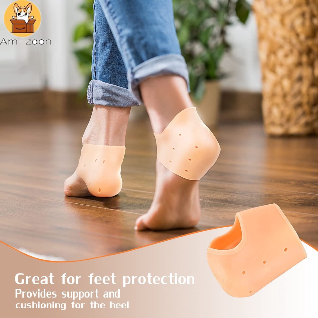 1 Cặp Đệm Gel Bảo Vệ Gót Chân Chống Nứt Nẻ