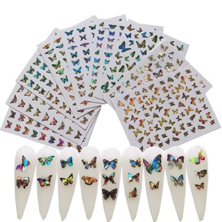 Sticker bướm 3D Sticker trang trí móng