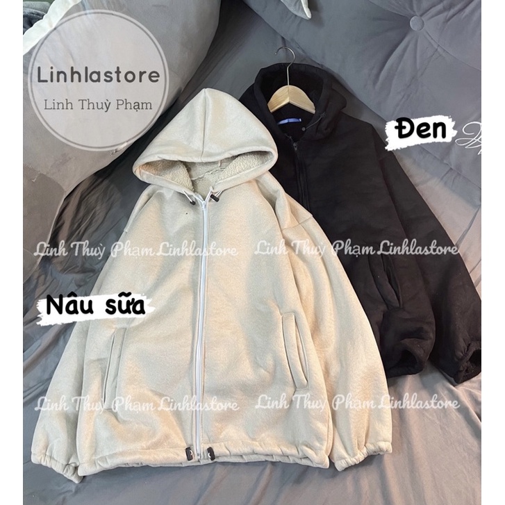 ÁO KHOÁC NHUNG LÌ LÓT BÔNG DÀY GẦN 1KG ULZZANG ( kèm ảnh thật + vìeo shop quay )