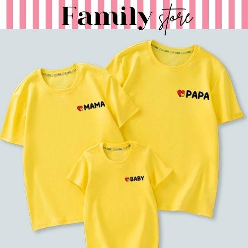 Áo Gia Đình papa, mama, baby - Cam kết hàng tốt - Familystore