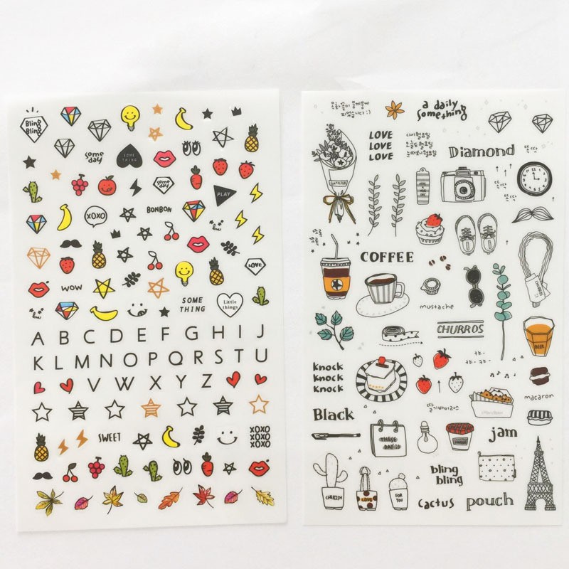 Set 6 tờ miếng dán hình tạp chí du lịch phong cảnh Paris London trang trí nhật ký/ quà tặng A6412