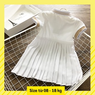 Thời trang quần áo trẻ em bé - Đầm thời trang siêu đẹp cho em bé gái từ 1, 2, 3, 4, 5 tuổi màu hồng xanh trắng