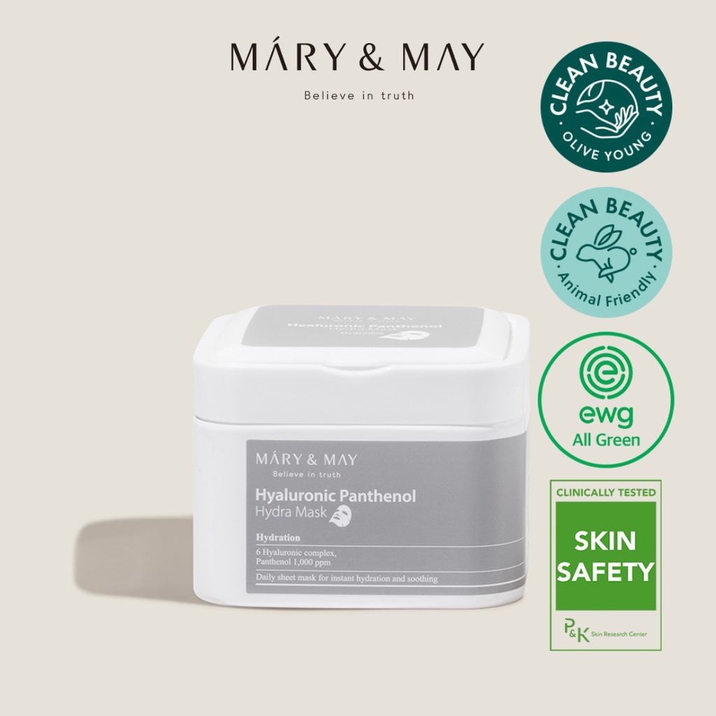 Mặt Nạ Giấy Dưỡng Ẩm Mary&May Hyaluronic Panthenol Hydra Mask