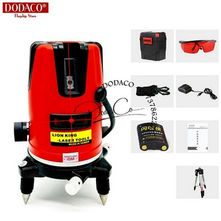 Máy cân mực bằng tia laser 5 tia đỏ có chân LIONKING LOK5TD QM thuỷ bình cần bằng lazer bắn cốt laze siểu nét giá rẻ