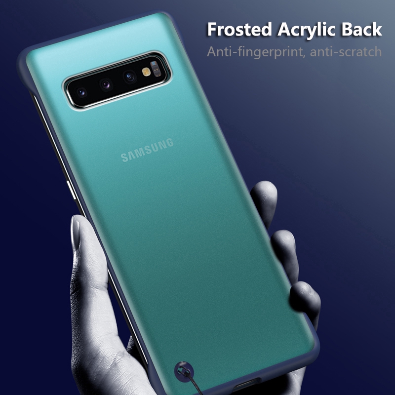 Samsung Galaxy S20 Ultra 10 Plus S9 S10 Lite Note 20 10 Plus Note 10 Lite Ốp điện thoại nhám không viền có nhẫn đỡ bảo vệ cho