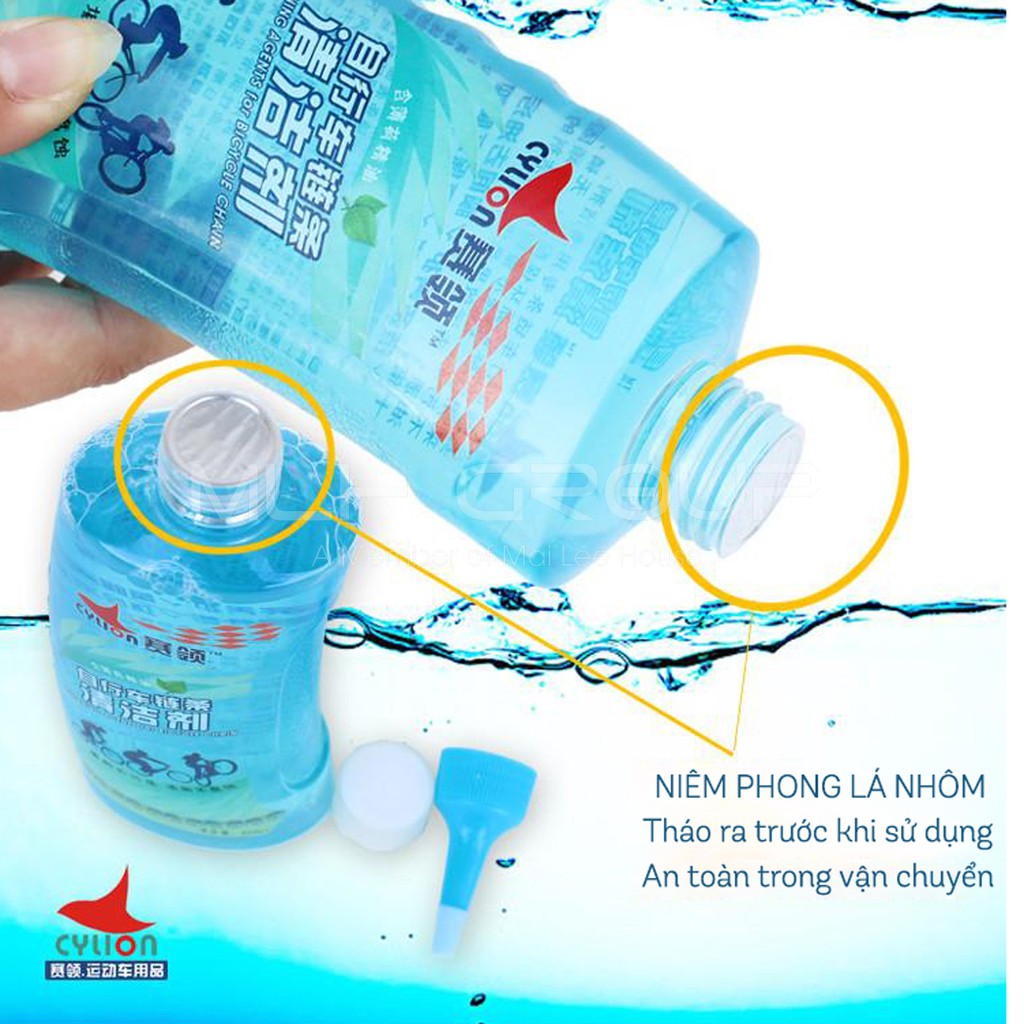 Nước Tẩy Rửa Vệ Sinh Sên Xích Líp Xe Đạp Không Ăn Mòn, Không Độc Hại MLH (nên sử dụng kết hợp với Hộp giặt xích)
