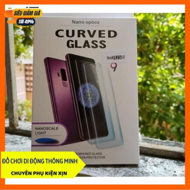 [HÀNG CHẤT] Dán kính Full keo nước UV cho Samsung Note 8, Note 9 ( Full keo, Full màn không tai thỏ )