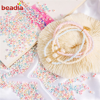 Hạt gốm pha lê Beadia màu trơn phong cách dùng làm đồ trang sức