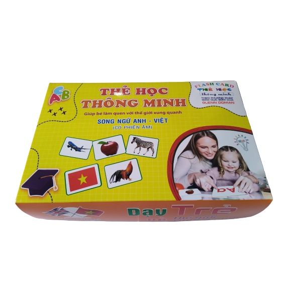 Bộ thẻ học thông minh Flash Card Glenn Doman song ngữ Anh - Việt cỡ to 18 chủ đề 280 thẻ