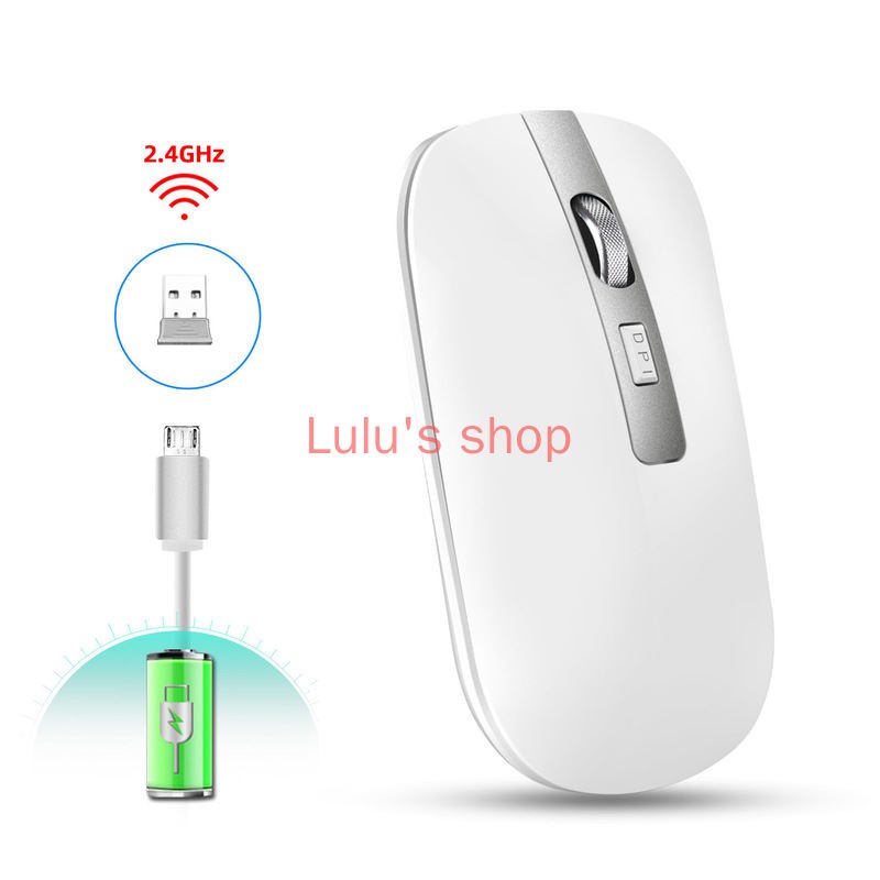 Chuột không dây có thể sạc lại M30 Con lăn kim loại im lặng Chuột văn phòng 2.4G 500 mA tích hợp pin kho