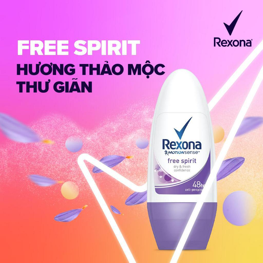 Lăn khử mùi Rexona dưỡng sáng tự nhiên, khô thoáng tối ưu dành cho nữ, 50ml