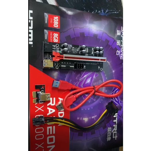 Bộ Chuyển Đổi PCI-E 1 Sang 4 Pci 16X Pci-E mạ màu vàng - 1X Sang 4 Pci E Usb 3.0 - 4 Khe Cắm Ổn Định Và An Toàn