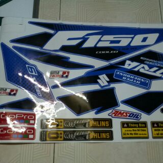 Tem xe ( Raider fi 150-xe full xanh)