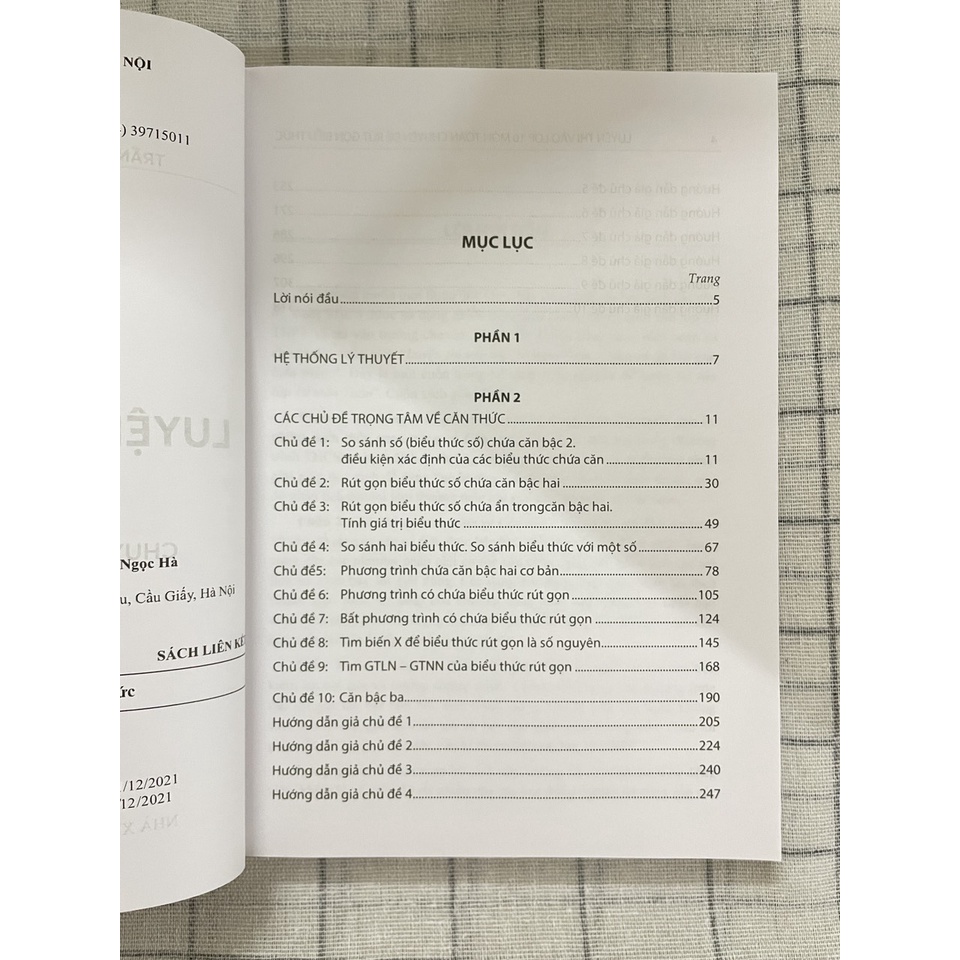 Sách Luyện thi vào lớp 10 môn Toán chuyên đề Bất đẳng thức + Rút gọn biểu thức + Hàm số
