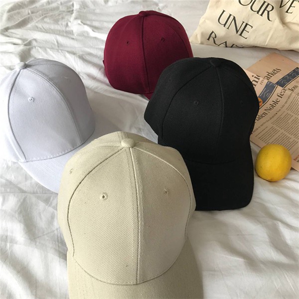 Mũ lưỡi trai màu trơn đơn giản cho nam nữ nhiều màu tuỳ chọn