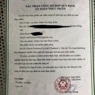 COFEE GIẢM CÂN IDOL SLIM hàng chuẩn THÁI LAN