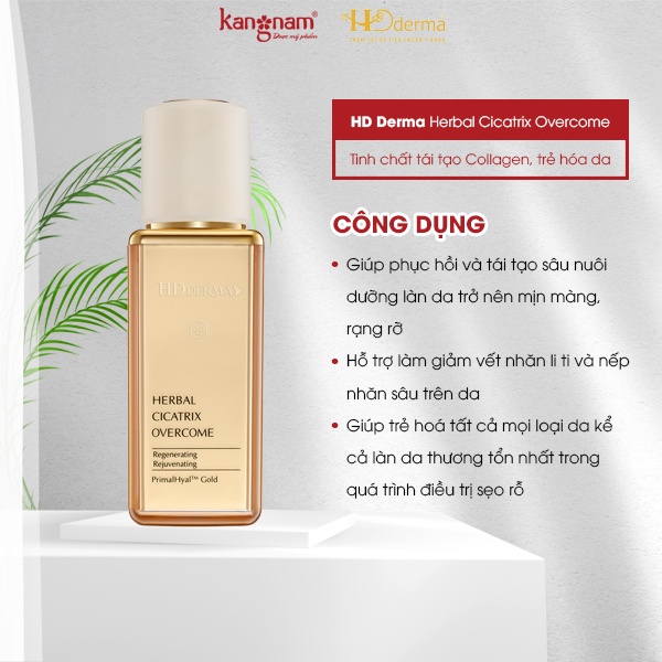 Tinh chất tái tạo collagen, trẻ hoá toàn diện HD Derma Herbal Cicatrix Overcome 30ml