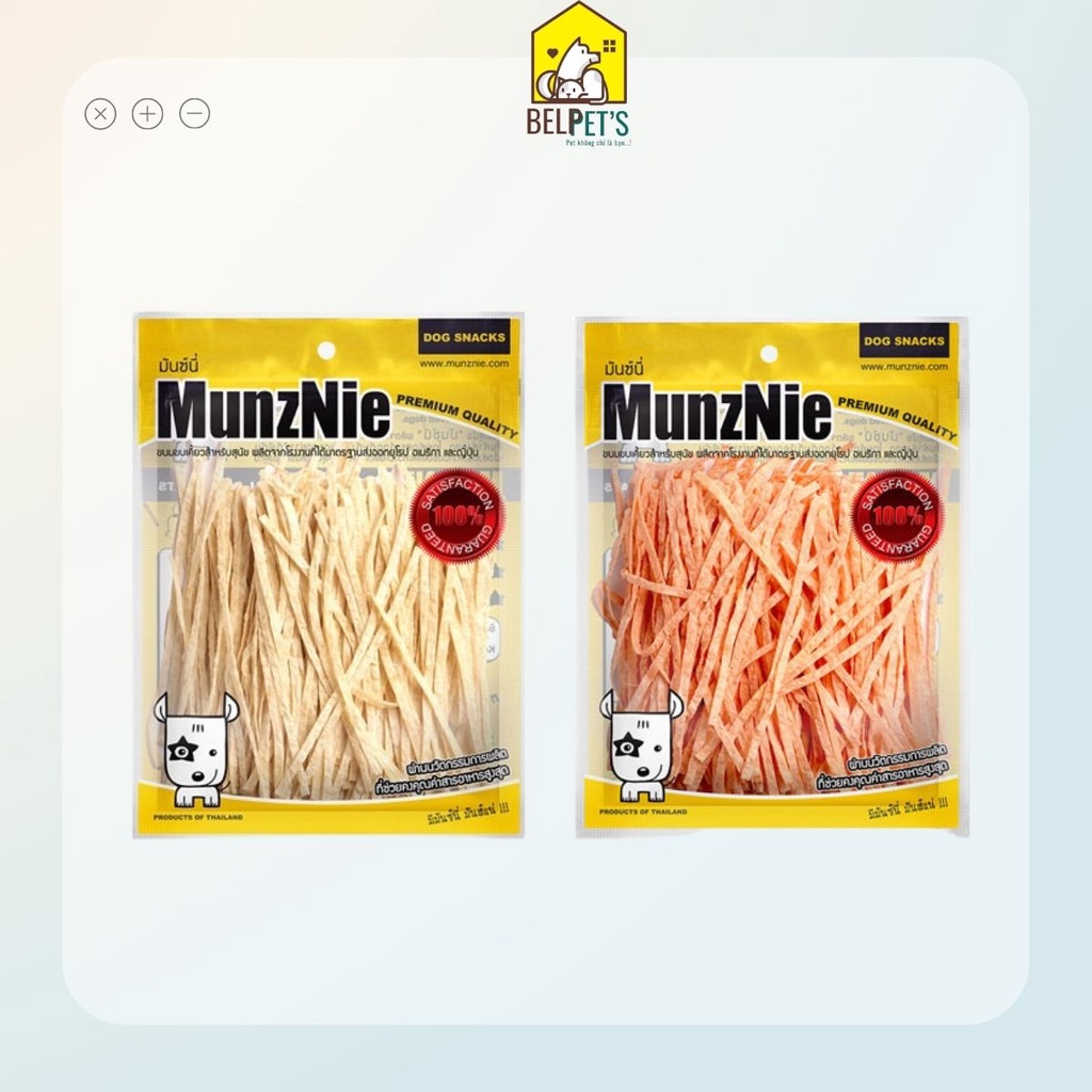 200 Cây Bánh Thưởng Cho Chó MUNZNIE Đồ Ăn Cho Vặt Cho Chó Mèo Giúp Bổ Sung Protein Cho Bé Từ 3 Tháng Tuổi