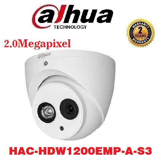 Camera Dome HDCVI hồng ngoại 2.0 Megapixel DAHUA HAC-HDW1200EMP-A-S3