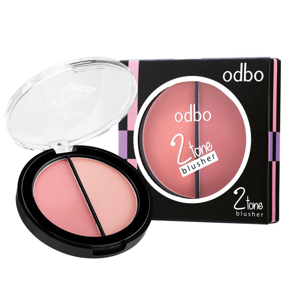 Phấn má hồng ODBO 2 tone Blusher Thái Lan 10.5g - No. 1 Hồng nhạt