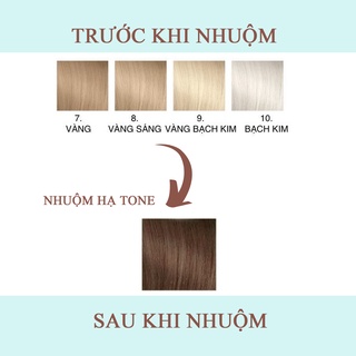 Thuốc Nhuộm Tóc Nâu Cà Phê Không Tẩy