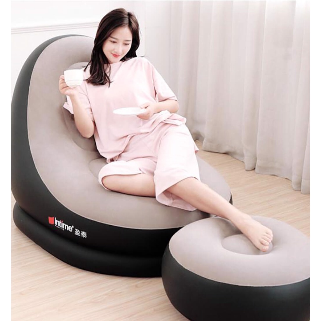 [FREESHIP] Ghế Hơi Tựa Lưng Bọc Nhung Mềm Mịn Êm Ái - Đệm Hơi Lót Chân Cao Cấp - Ghế Sofa Hơi (Không Kèm ) | BigBuy360 - bigbuy360.vn