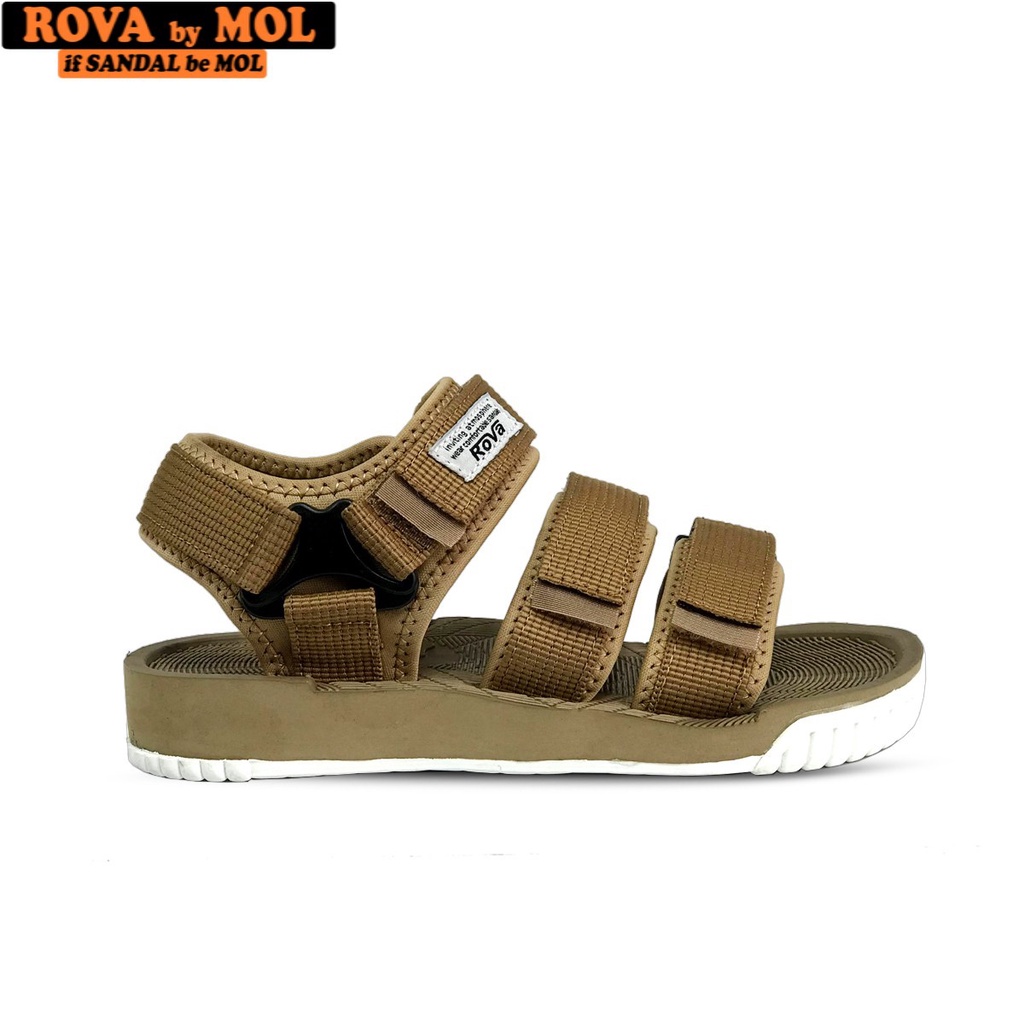 Giày sandal unisex nam nữ 3 quai ngang có quai hậu cố định mang đi học đi biển du lịch hiệu Rova RV183G
