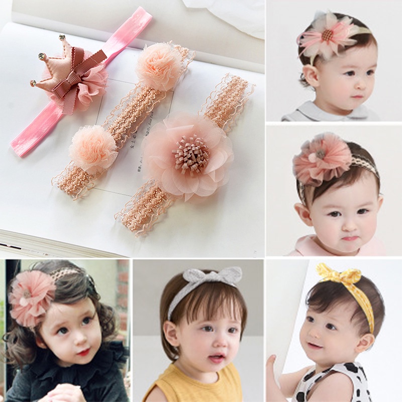 Set 3 Băng Đô Hoa Xinh Xắn Cho Bé Gái