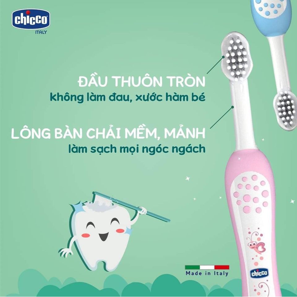 Bàn Chải Đánh Răng Chicco tặng kèm kem đánh răng chicco 15ml