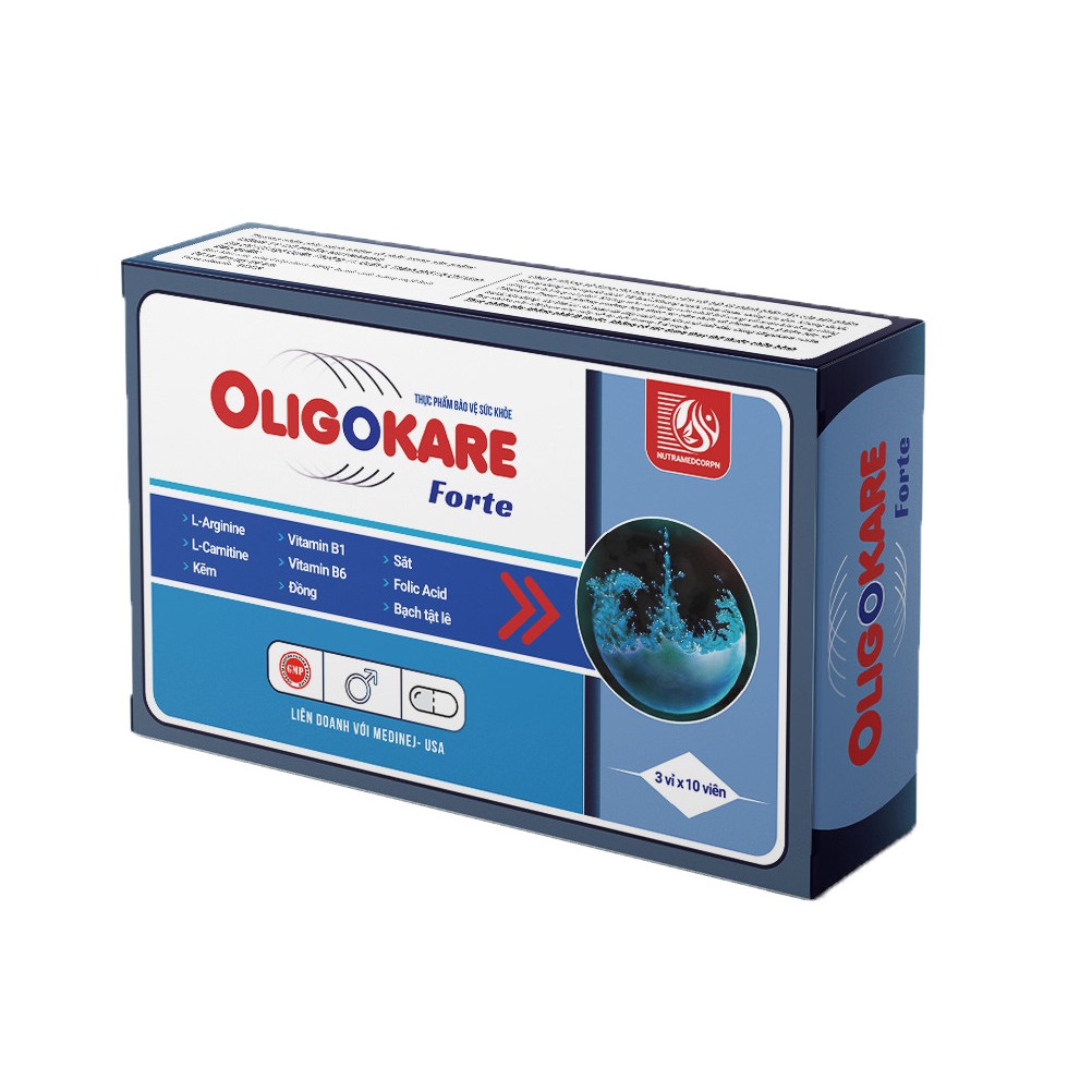 Viên uống tăng chất lượng tinh trùng OLIGOKARE Forte - Hỗ trợ hiếm muộn, vô sinh ở nam giới
