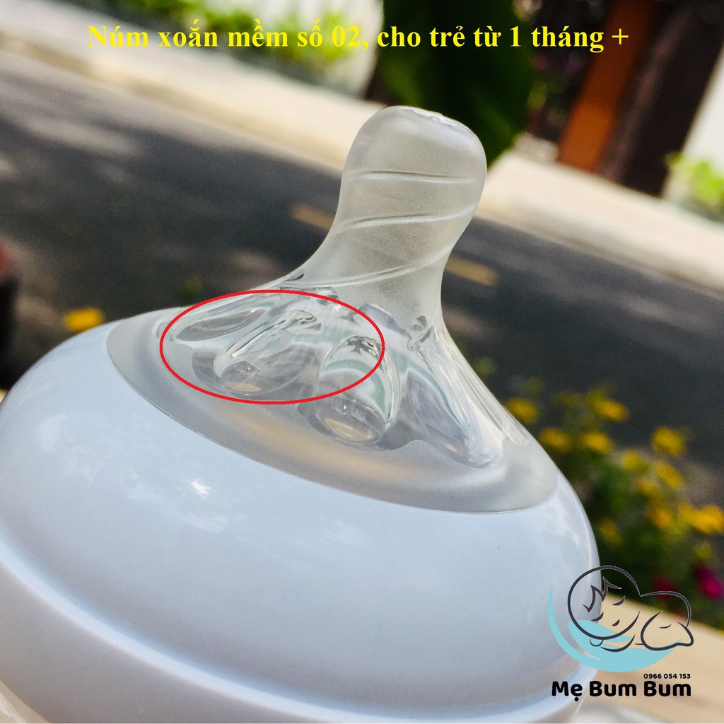 Bình sữa cổ rộng Avent Nautural 125-260-330ml
