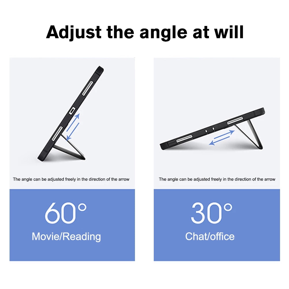 Hexu Ốp Máy Tính Bảng Kiêm Bàn Phím Bluetooth Cho Ipad Pro 11 M1 2021 10.5 10.2 8th Gen Air 3 2 9.7 Air 4 4th Gen 10.9Inch 2020 2018 | BigBuy360 - bigbuy360.vn