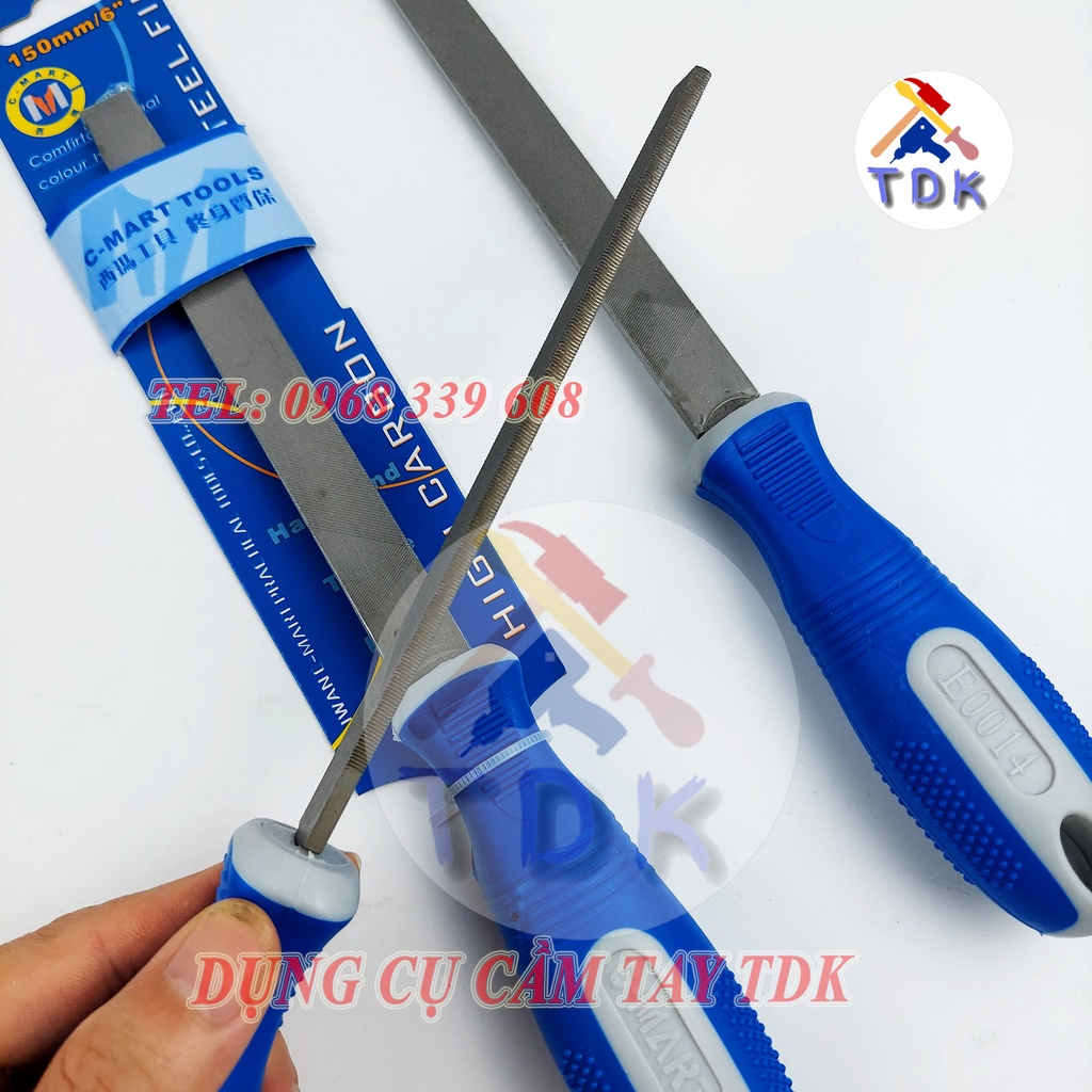 Dũa dẹt 6"/150mm C-Mart E0014-P-6, dũa mài sắt
