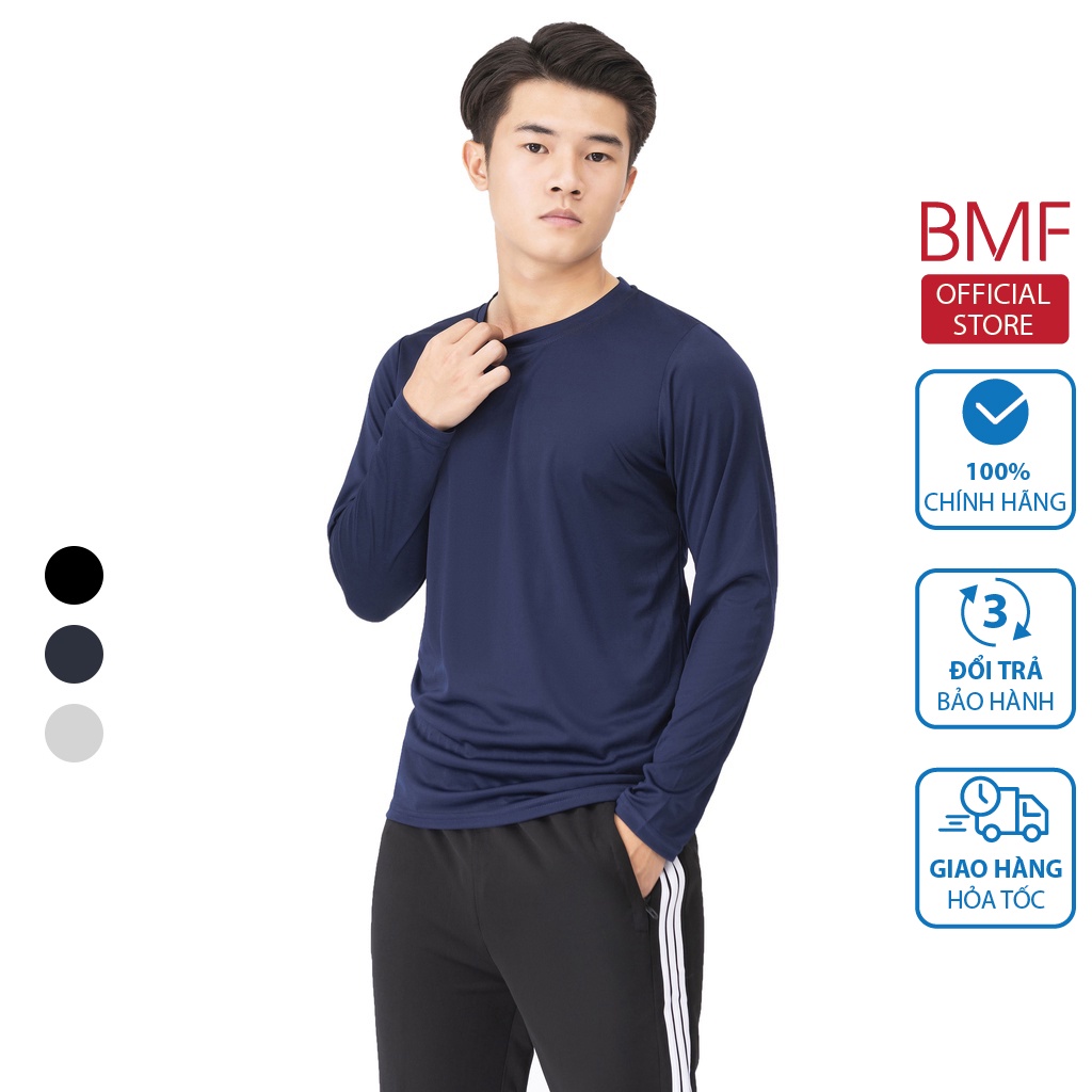Áo giữ nhiệt nam - Áo thun nam (6 màu) cổ tròn tay dài, dáng thể thao, trẻ trung AGNN.09