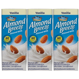 [HSD 15 05 2022] Sữa hạt hạnh nhân ALMOND BREEZE vị VANILLA Hộp 180ml (Lốc 3 hộp) thumbnail