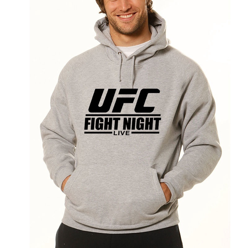 Mới Áo Hoodie Tay Dài In Chữ UFC Boxing Phong Cách Hàn Quốc Cho Nam