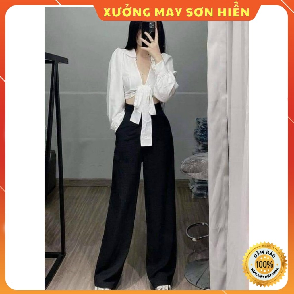 Quần đũi suông ống rộng dài 100cm Quần culottes Xưởng may Sơn Hiền MSD100