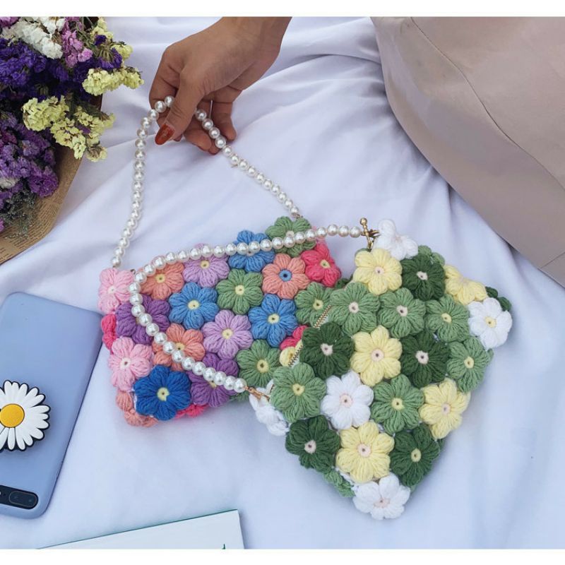 Túi xách ghép hoa cho nữ🌼🌼🌼