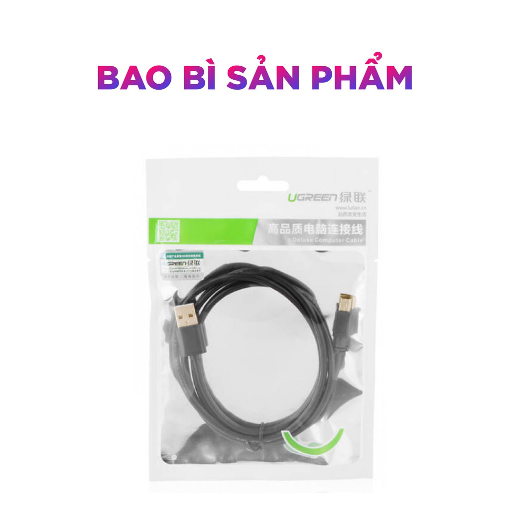 Cáp sạc USB 2.0 sang mini USB UGREEN US132 | Hỗ trợ tốc độ 480Mbps | Đầu cáp mạ vàng | Bảo Hành 18 Tháng 1 Đổi 1