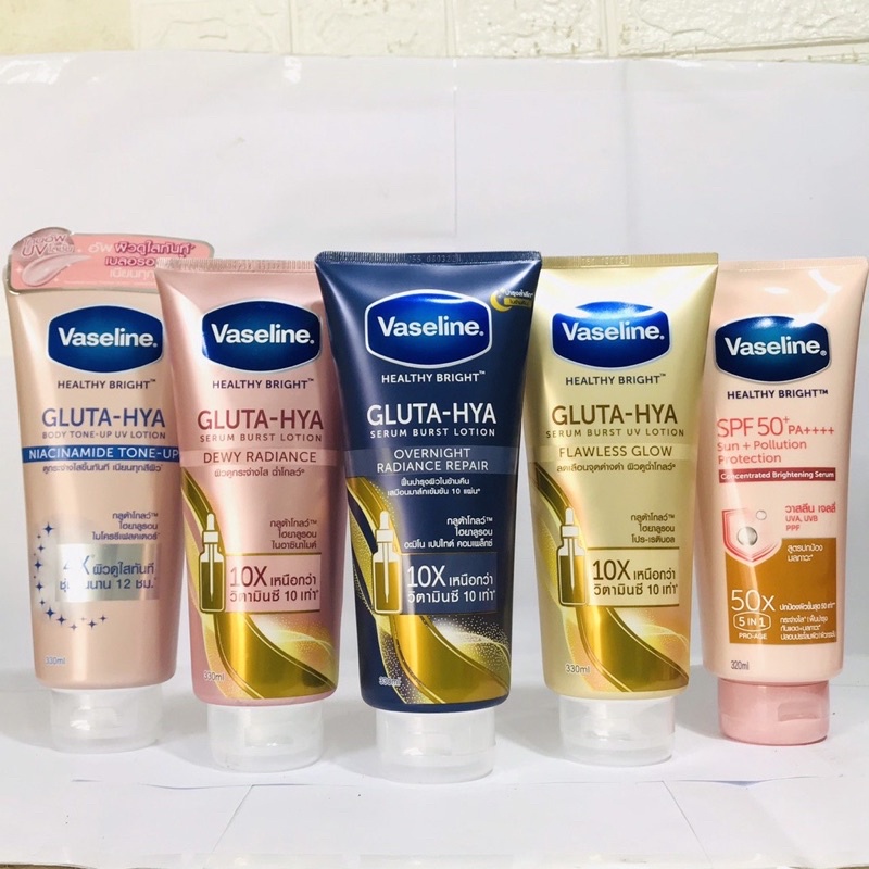 Sữa Dưỡng Thể Vaseline 50X Healthy Bright Perfect SPF 50++ Dưỡng trắng 5 in 1