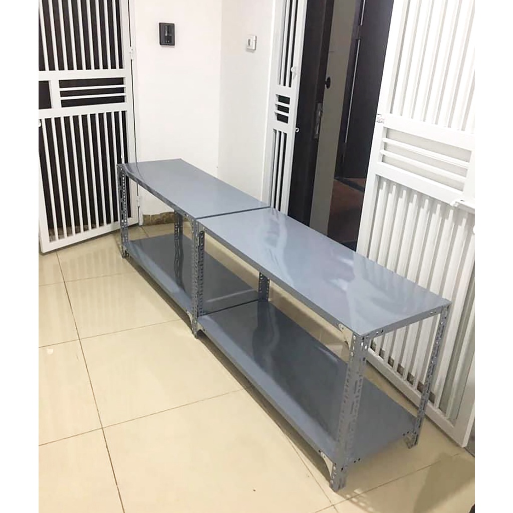Kệ Sắt V Lỗ Đa Năng Dài 0,6 x Rộng 0,3 x Cao 0,6-0,8m x 2 Tầng Để Đồ -