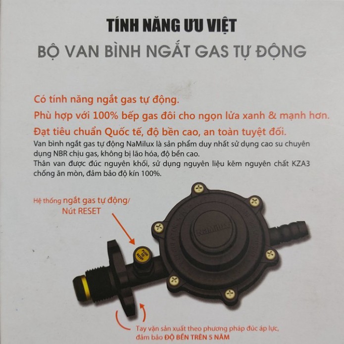 Bộ Van  Bình Ngắt Gas Tự Động Namilux NA-345S-VN