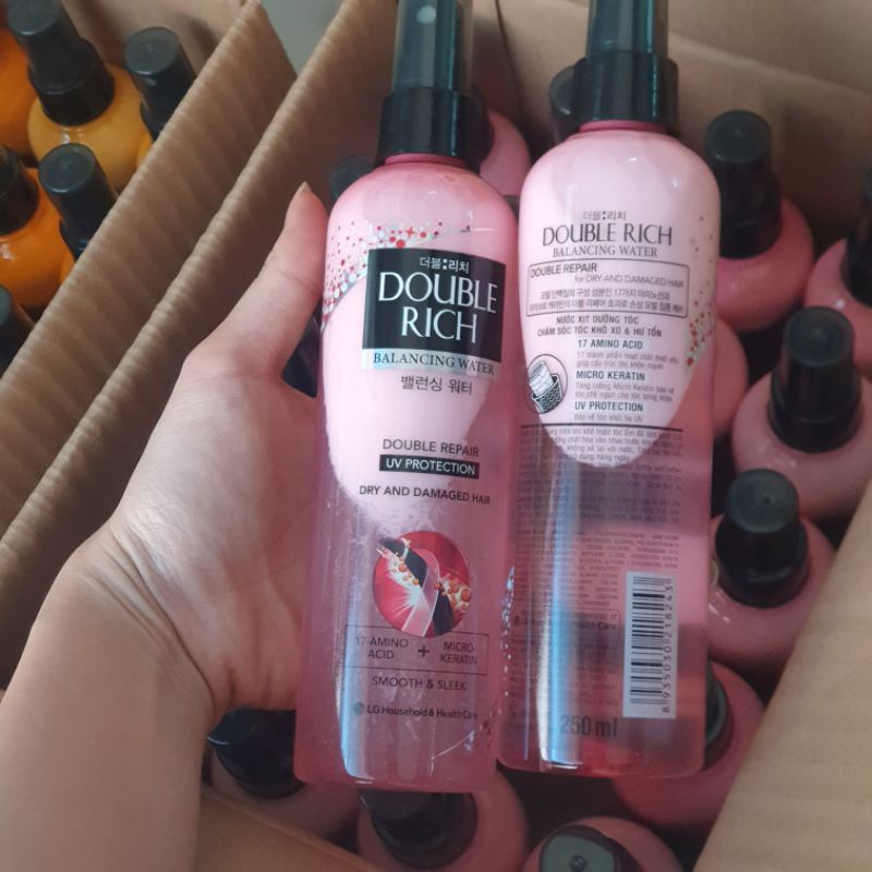 Xịt dưỡng phục hồi tóc chắc khỏe suôn mượt double rich 250ml