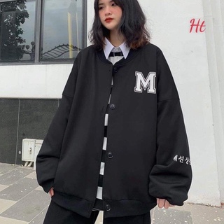 Áo bomber nỉ M  in tay Hs