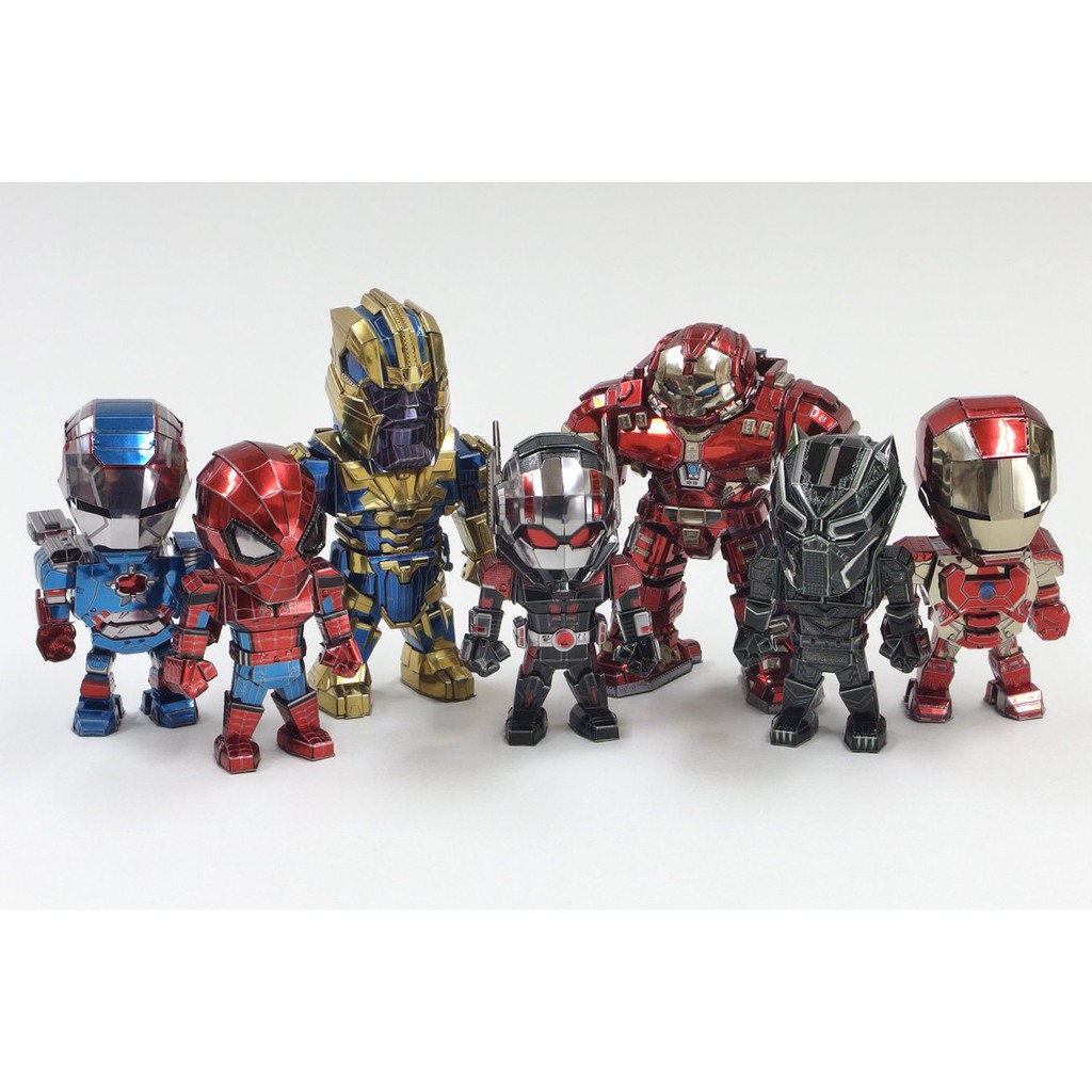 Mô Hình Lắp Ghép 3d Kim Loại nhân vật avenger chibi(có khớp chuyển động nam châm )