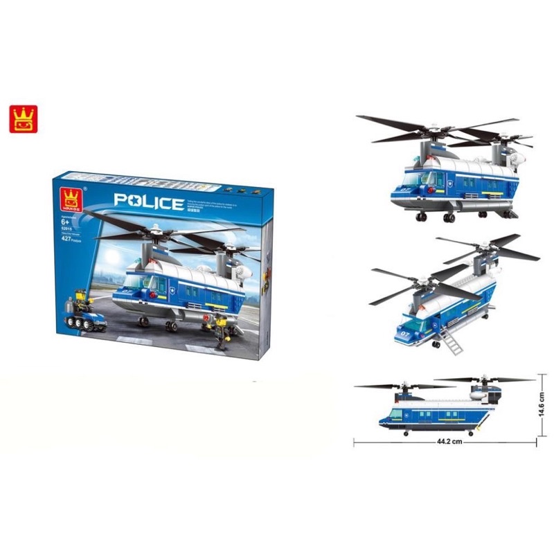 Lắp ráp xếp hình cities 52015 - Mô hình trực thăng hạng nặng 427 chi tiết